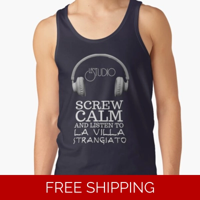 Le Studio Classic Tank-Top Screw Calm and Listen to La Villa Strangiato White
